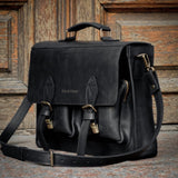 💼 Handmade leather Bronx Briefcase – Vintage crazy horse full-grain cowhide bag 🐂