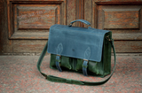 💼 Handmade leather Bronx Briefcase – Vintage crazy horse full-grain cowhide bag 🐂