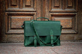💼 Handmade leather Bronx Briefcase – Vintage crazy horse full-grain cowhide bag 🐂