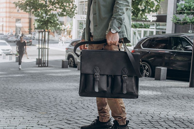 💼 Handmade leather Bronx Briefcase – Vintage crazy horse full-grain cowhide bag 🐂