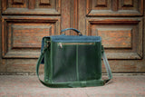 💼 Handmade leather Bronx Briefcase – Vintage crazy horse full-grain cowhide bag 🐂
