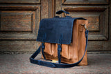 💼 Handmade leather Bronx Briefcase – Vintage crazy horse full-grain cowhide bag 🐂