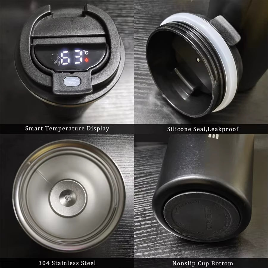 Stainless Steel Smart Coffee Tumbler Thermos Cup with Intelligent Temperature Display Portable Travel Mug 380Ml 510Ml