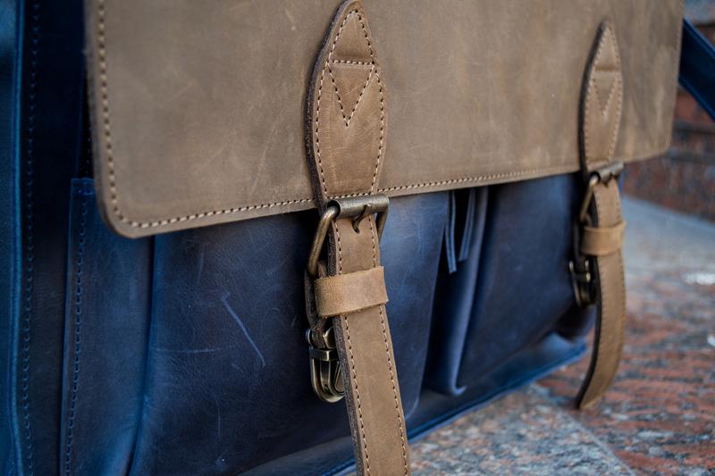 💼 Handmade leather Bronx Briefcase – Vintage crazy horse full-grain cowhide bag 🐂