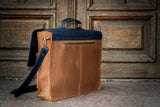 💼 Handmade leather Bronx Briefcase – Vintage crazy horse full-grain cowhide bag 🐂