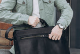 💼 Handmade leather Bronx Briefcase – Vintage crazy horse full-grain cowhide bag 🐂