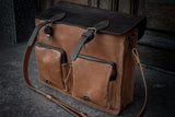💼 Handmade leather Bronx Briefcase – Vintage crazy horse full-grain cowhide bag 🐂