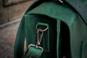 💼 Handmade leather Bronx Briefcase – Vintage crazy horse full-grain cowhide bag 🐂