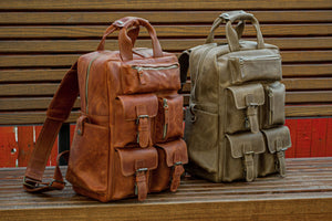 🐂 Vintage Leather Backpack Jacob for Men – Handmade Full-Grain Travel Bag 🕰️