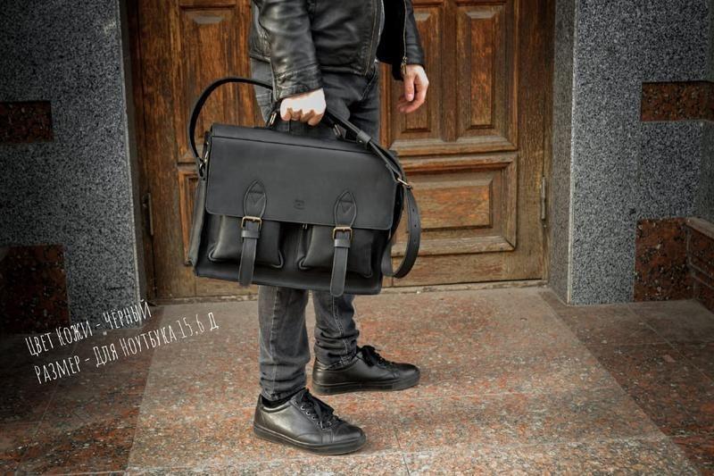 💼 Handmade leather Bronx Briefcase – Vintage crazy horse full-grain cowhide bag 🐂