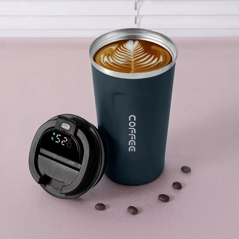 Stainless Steel Smart Coffee Tumbler Thermos Cup with Intelligent Temperature Display Portable Travel Mug 380Ml 510Ml